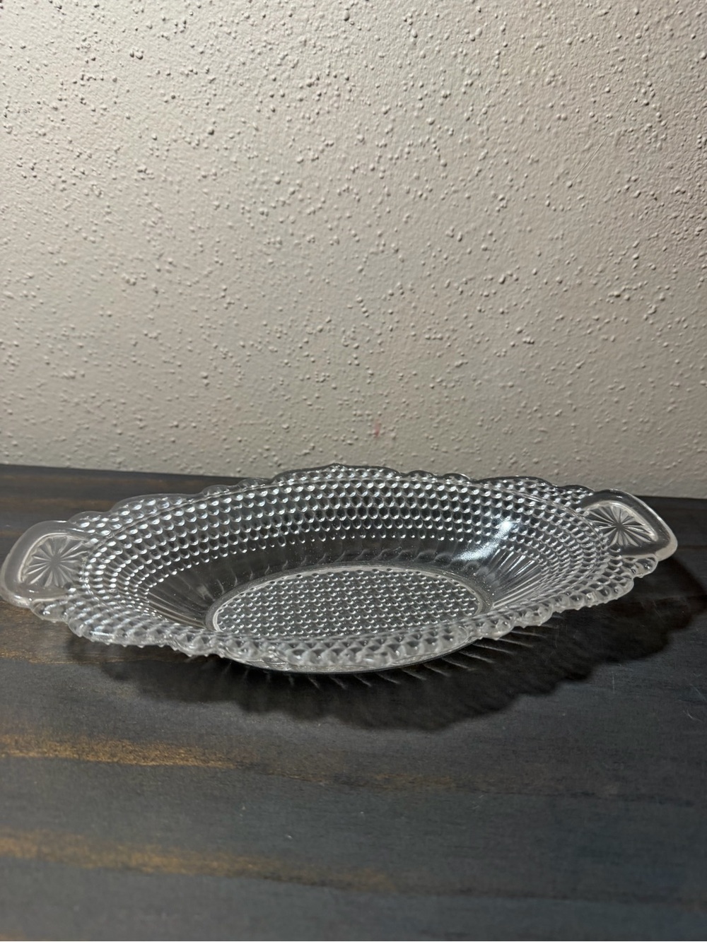 Clear Glass Oval Serving Platter